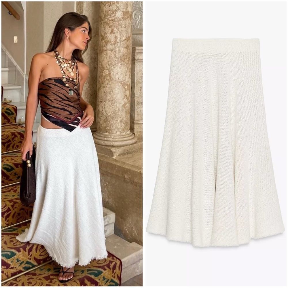 ZARA ZW COLLECTION STRUCTURE MIDI SKIRT